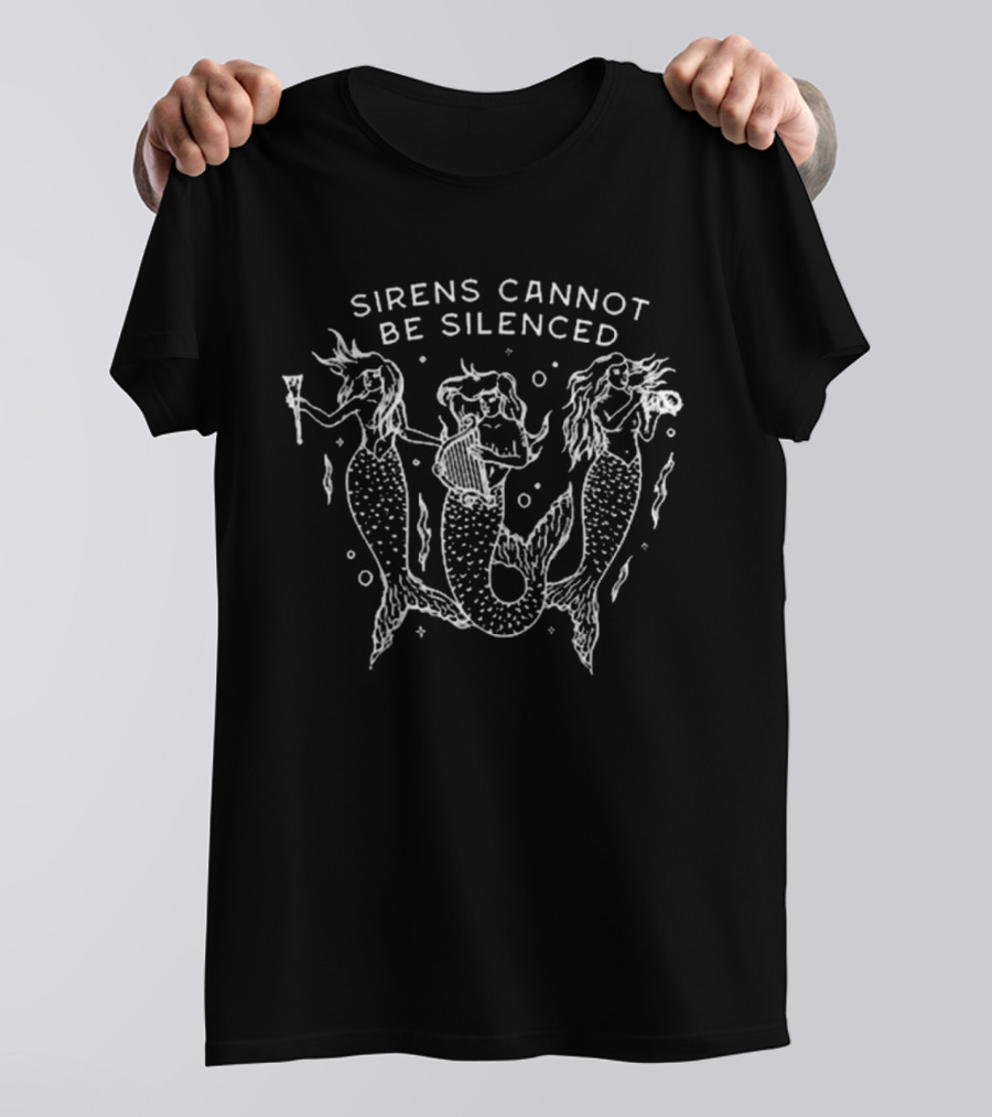 Sirens Cannot Be Silenced Thespark Company Trio Mythical Mermaids T-Shirt