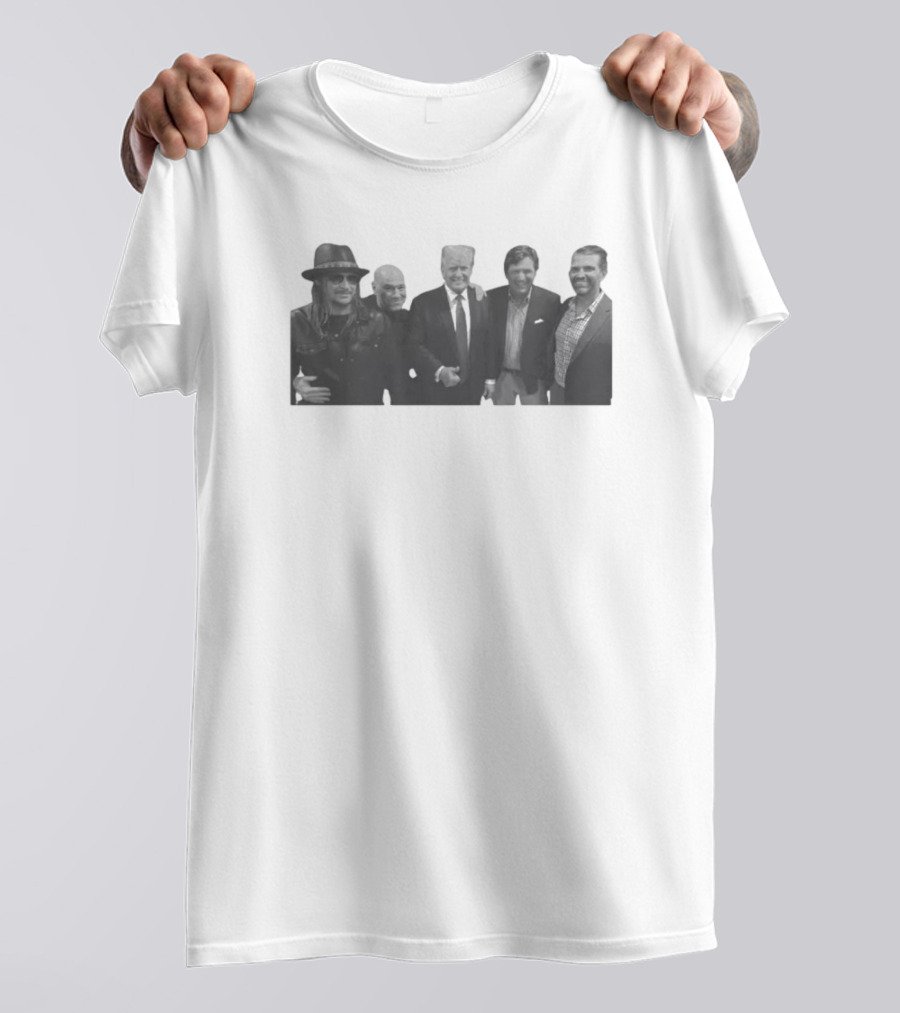 Donald Trump Tucker Carlson Kid Rock Dana 2024 Political Lineup T-Shirt