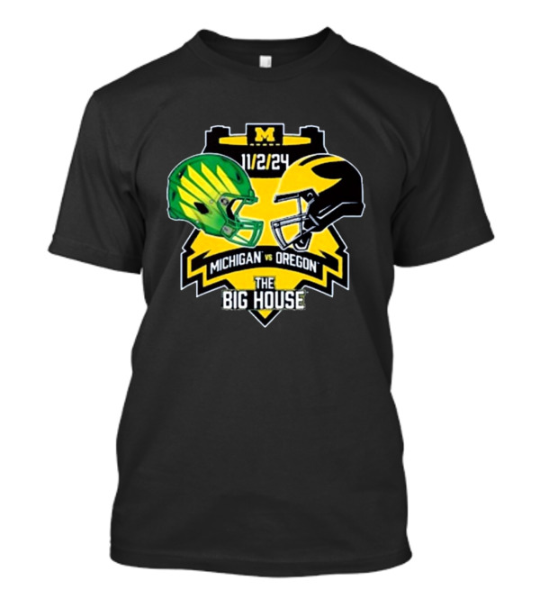 Michigan Wolverines Vs Oregon Ducks November 2 2024 The Big House Helmets T-Shirt