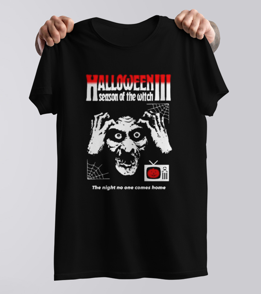Halloween III Season Of The Witch The Night No One Comes Home Silver Shamrock Spooky TV And Webs T-Shirt