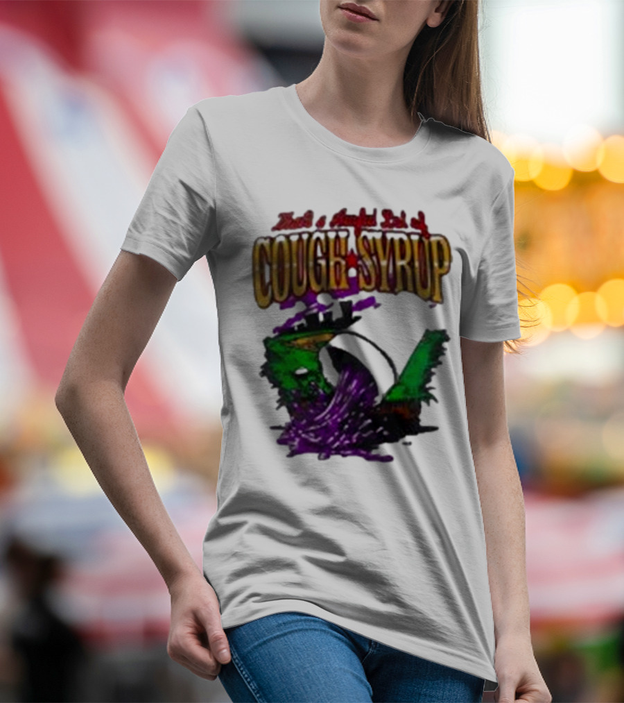 Baseball That’s A Awful Lot Of Cough Syrup Cityscape And Pouring Purple Liquid T-Shirt