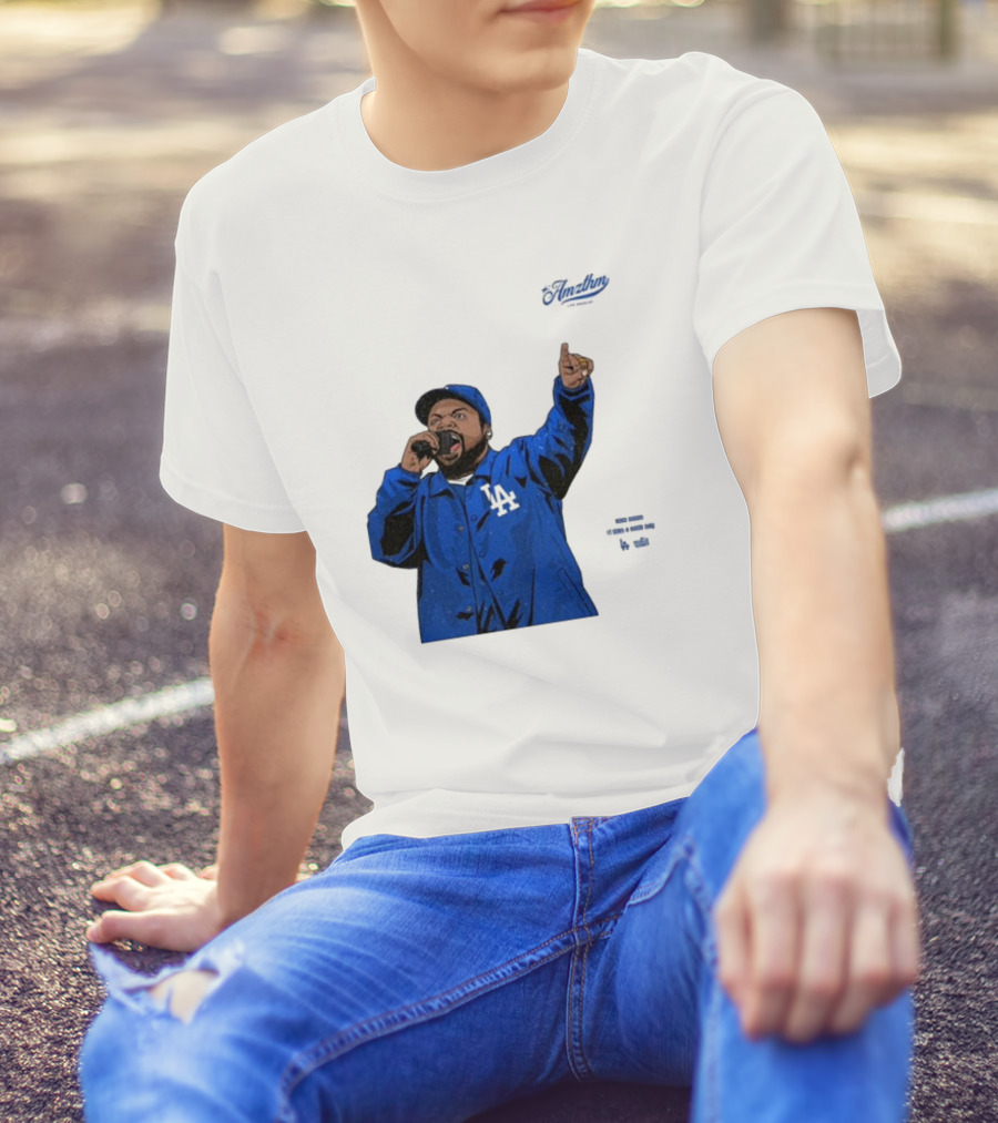 Ice Cube Los Angeles Dodgers Rapper Bow Down It Was A Good Day Mlb World Series T-Shirt