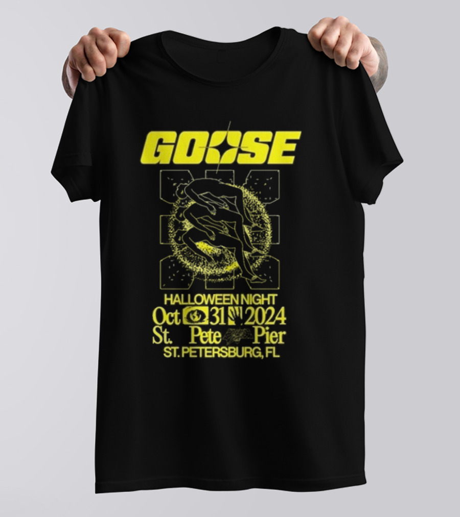 GOOSE Halloween Night 2024 St. Pete Pier St. Petersburg, FL October 31 T-Shirt