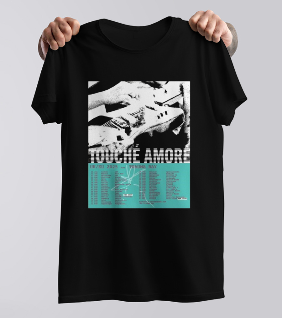 Touché Amoré UK/EU 2025 With Trauma Ray Tour Dates T-Shirt