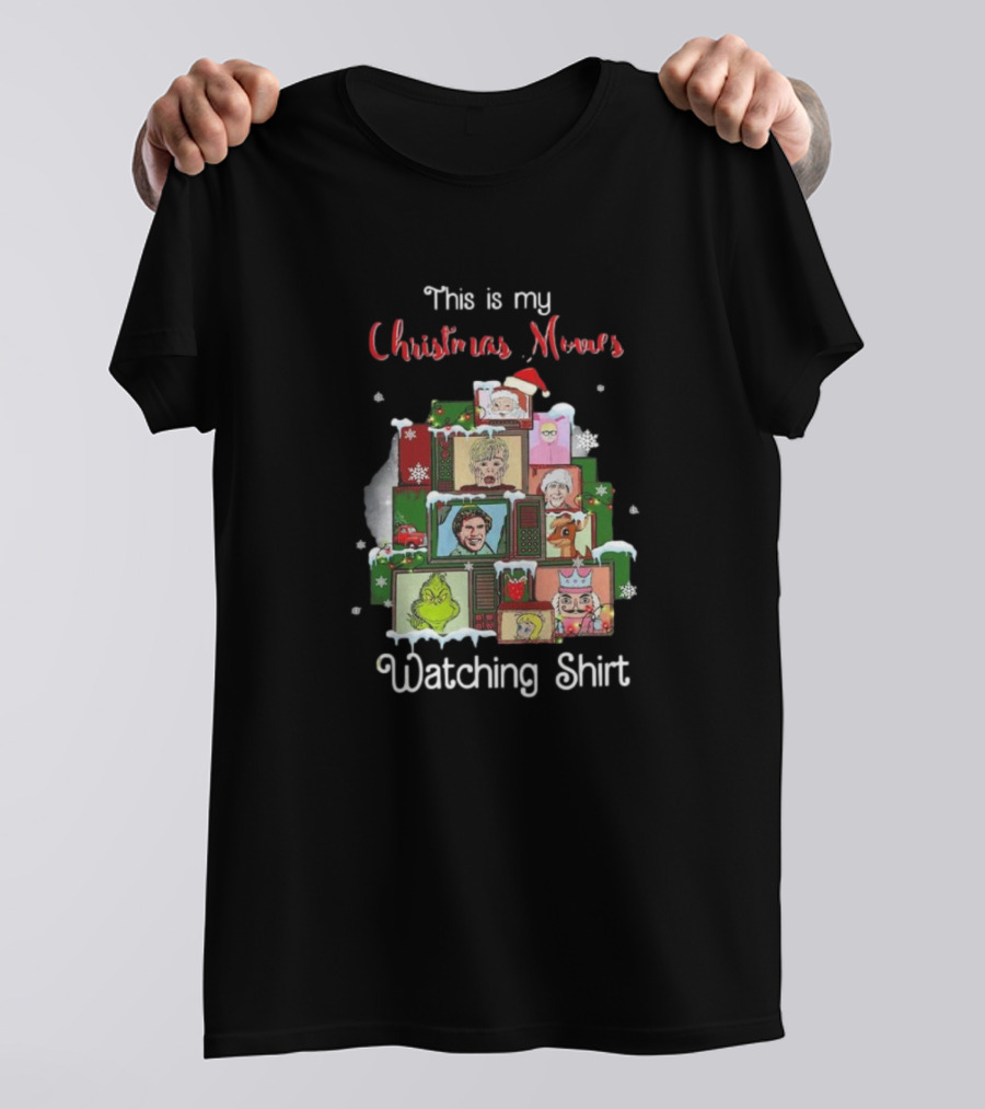 This Is My Christmas Movies Watching Shirt Home Alone Grinch Elf T-Shirt