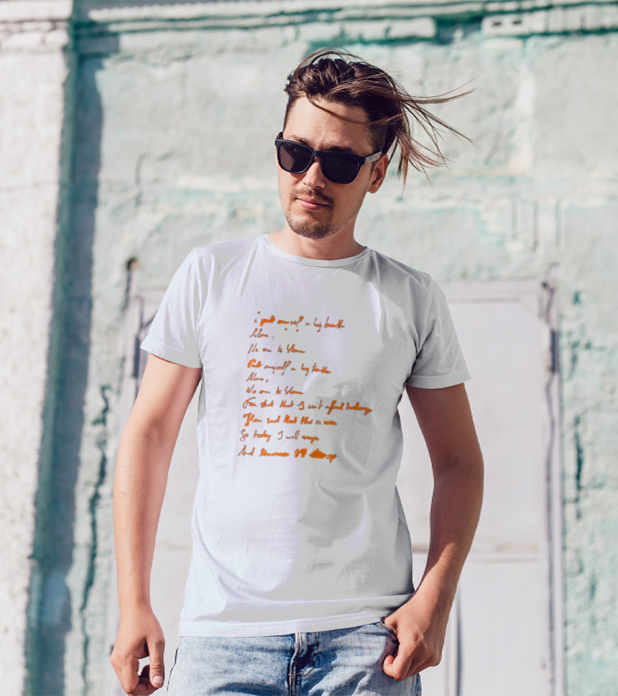 I Got Myself In Big Trouble Alone Lyrics Dark Grey T-Shirt