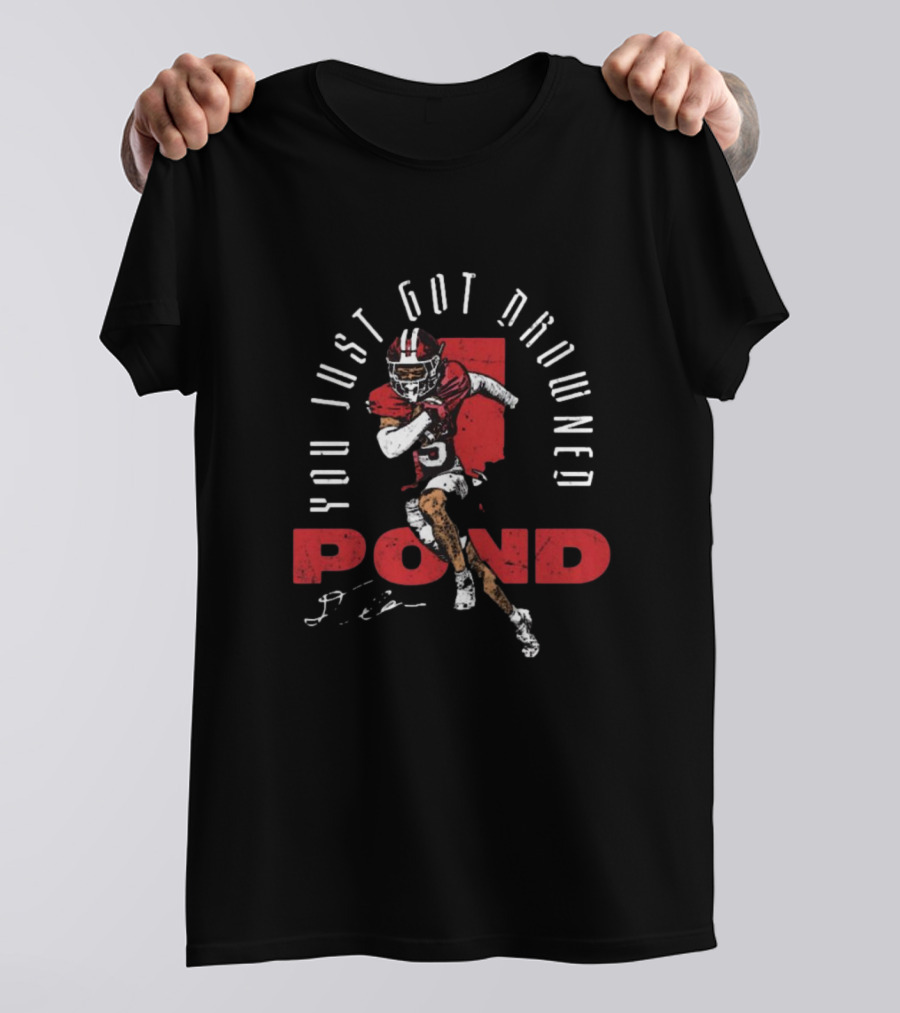 You Just Got Drowned Pond Indiana Hoosiers Football Signature T-Shirt