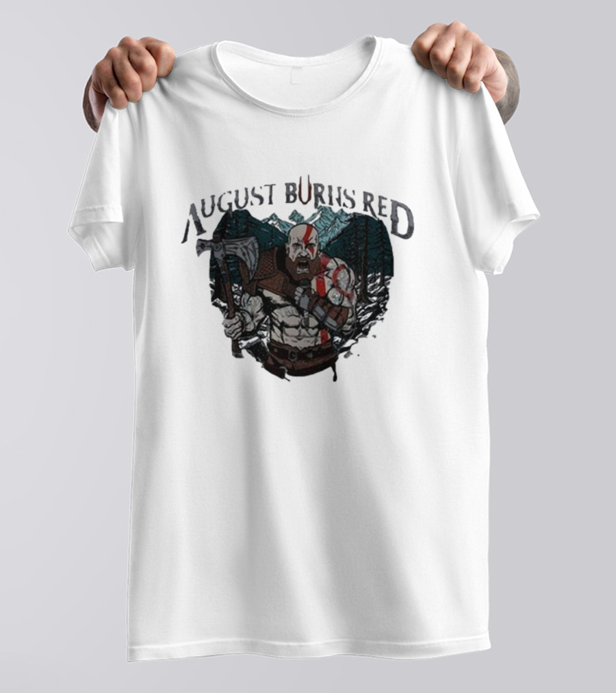 August Burns Red Norse Warrior Axe Forest Scene T-Shirt