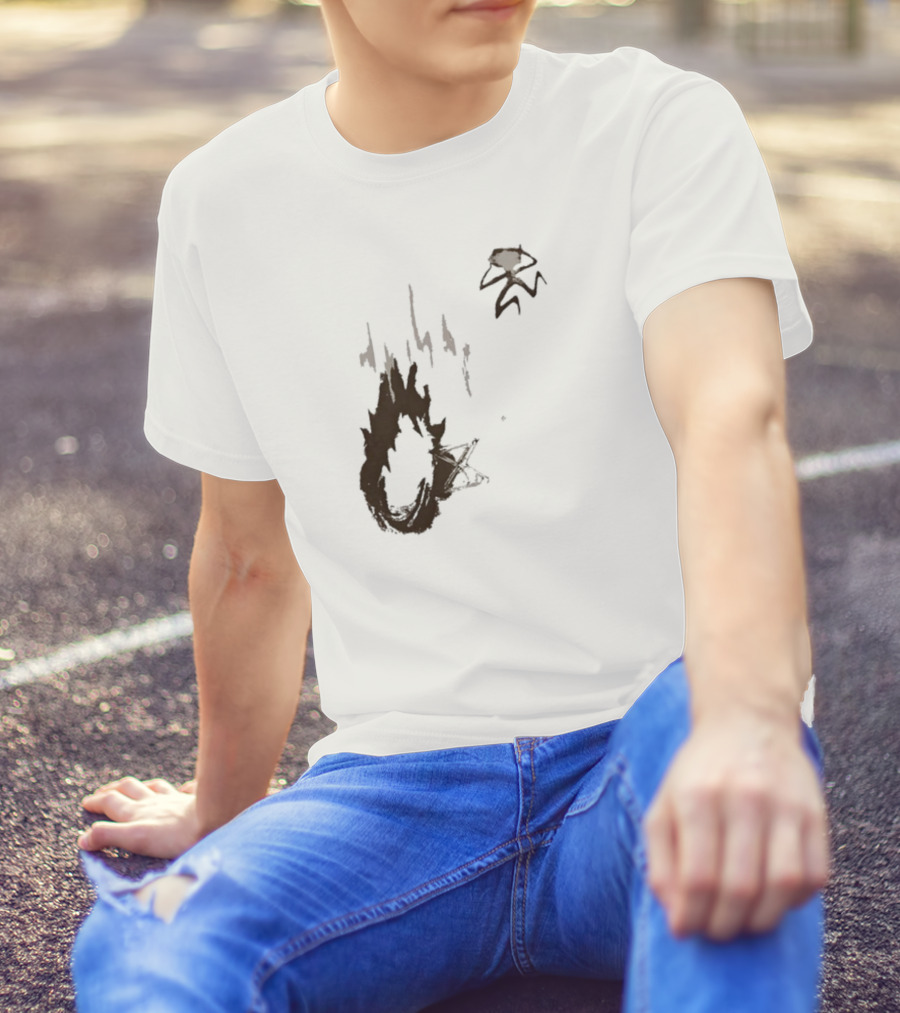 Big Trouble Trouble Brown Running From Fiery Explosion T-Shirt