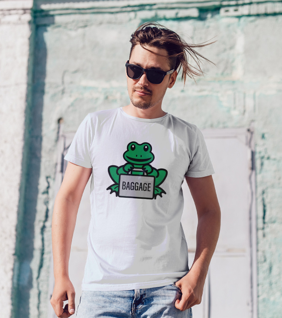 Team Baggage Frog Holding Baggage T-Shirt