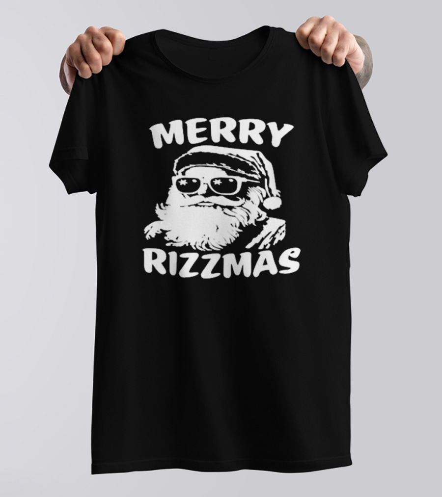Merry Rizzmas Santa Sunglasses T-Shirt