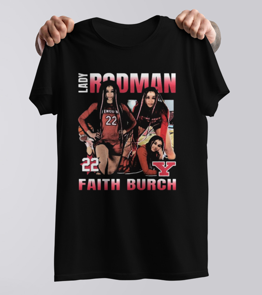 Lady Rodman Faith Burch Youngstown State Penguins 22 T-Shirt