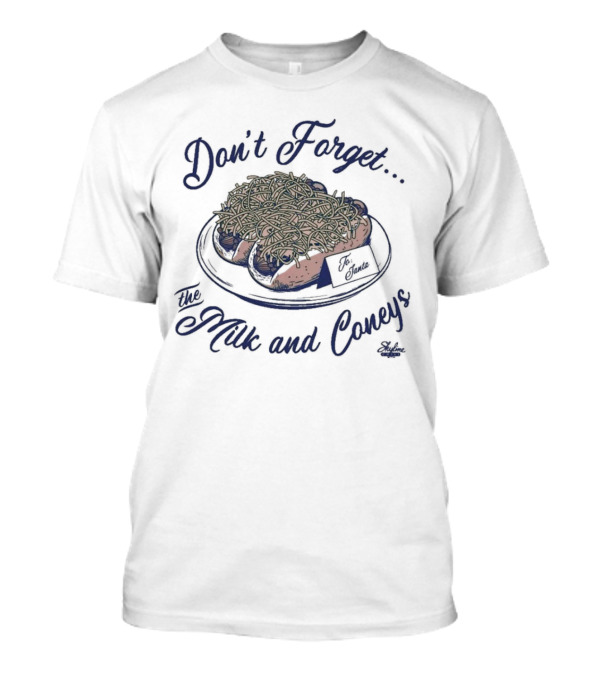 Don't Forget The Milk And Coneys To Santa Christmas T-Shirt