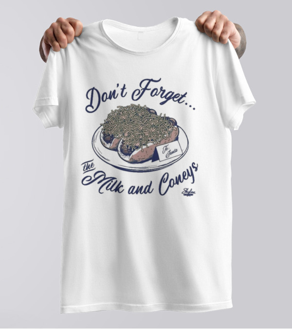 Don't Forget The Milk And Coneys To Santa Christmas T-Shirt
