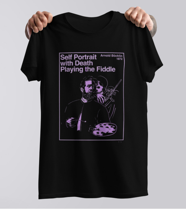 Self Portrait With Death Playing The Fiddle Arnold Böcklin 1872 T-Shirt