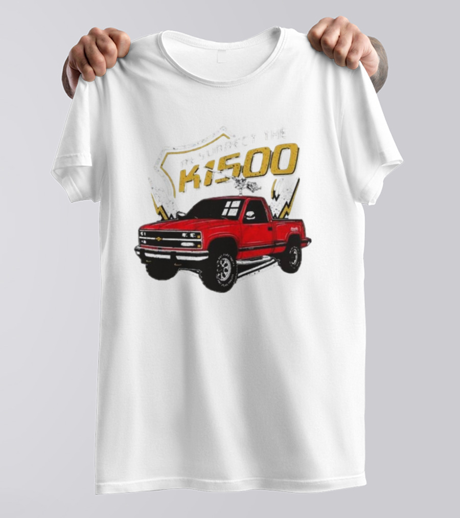 Resurrect The K1500 Fat Electrician Red Chevy Pickup Truck T-Shirt