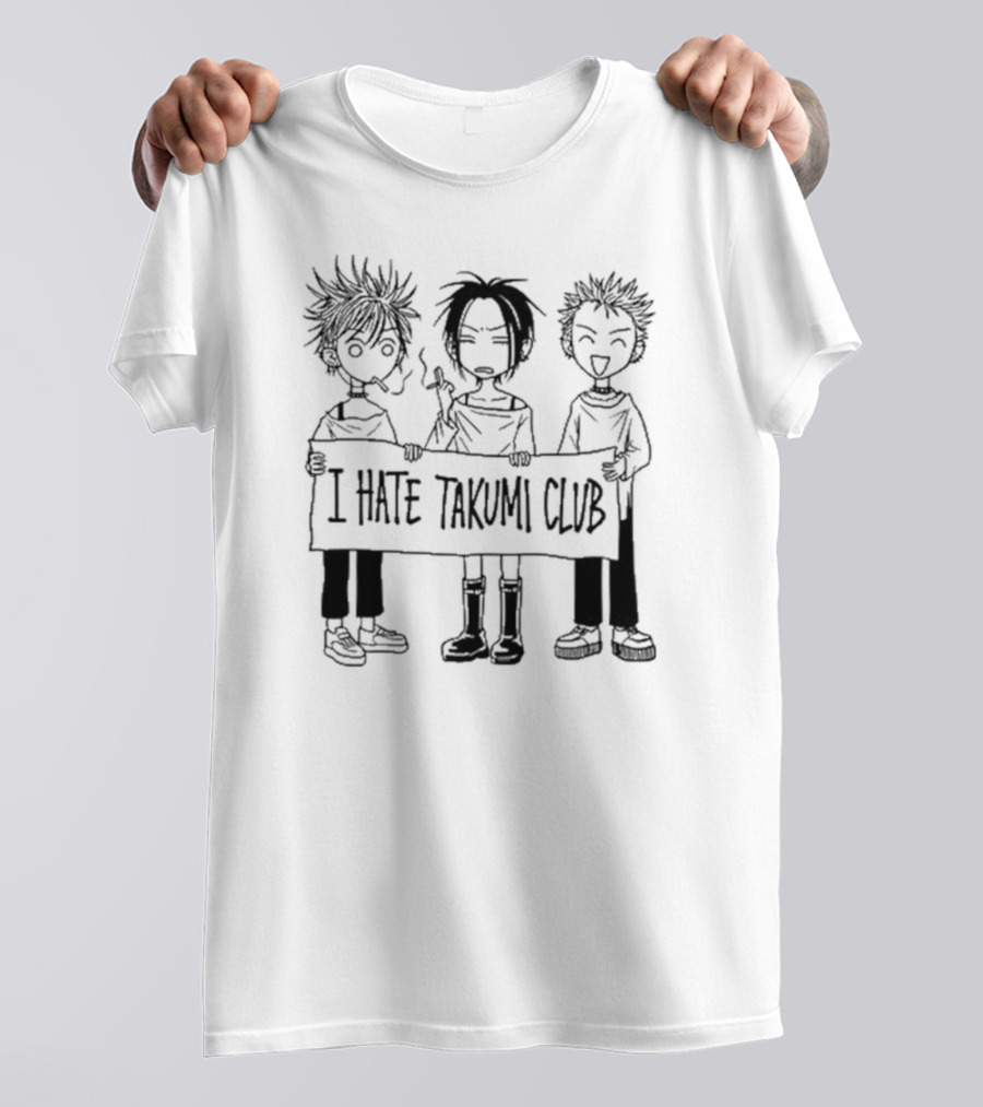 Yazawa Disciple I Hate Takumi Club Manga Characters T-Shirt