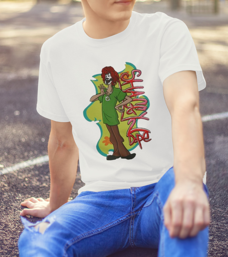 Shaggy 2 Dope Cartoon Character With Green T-Shirt