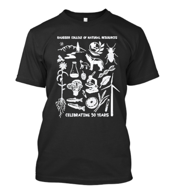 Rausser College Of Natural Resources Celebrating 50 Years Nature Science Wildlife Conservation T-Shirt