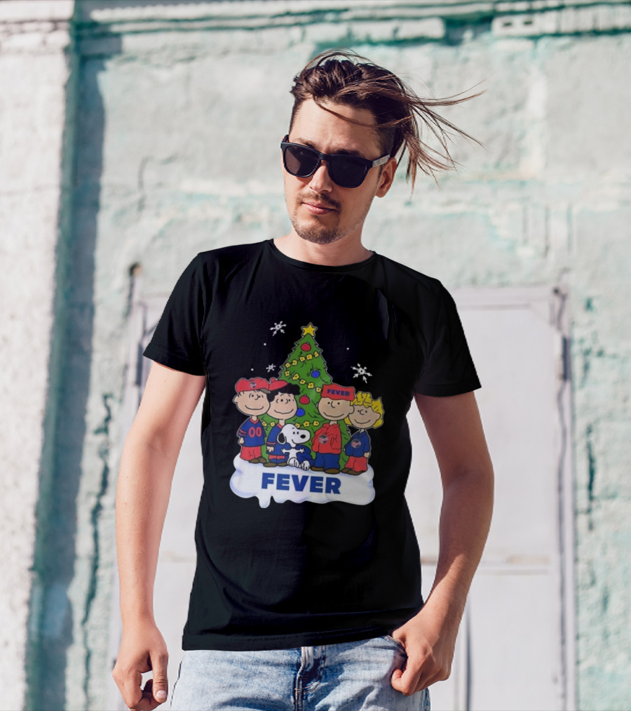 Indiana Fever Snoopy Peanuts Christmas T-Shirt