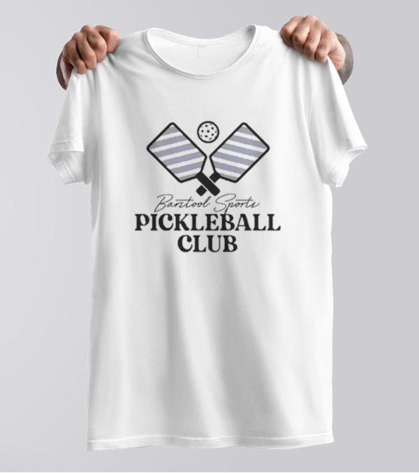 Pickleball Club Paddle Graphic Raw Hem T-Shirt