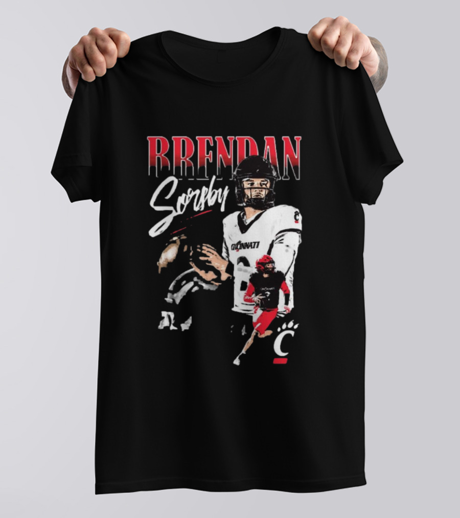 Brendan Sorsby Cincinnati Bearcats NCAA Football Player T-Shirt
