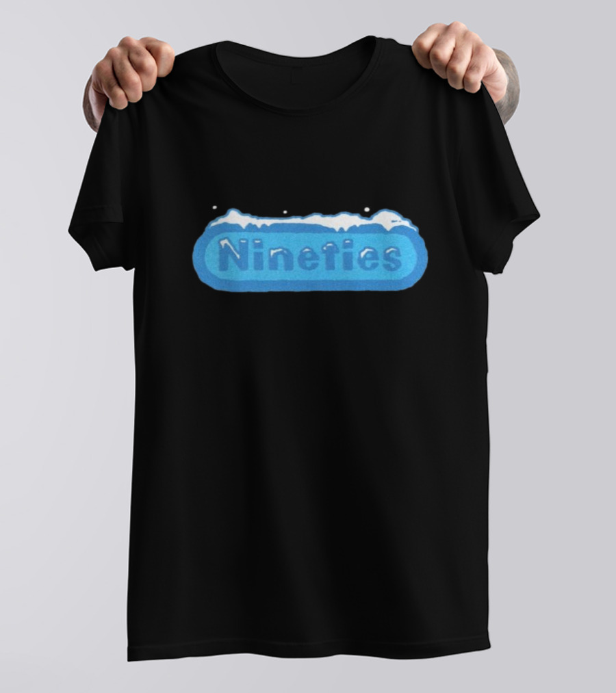 Nineties Logo Snowy Happy Christmas T-Shirt