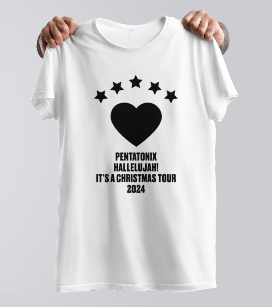 Pentatonix Hallelujah Heart Stars It's A Christmas Tour T-Shirt