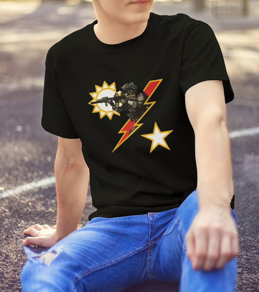 American Trigger Pullers Ranger SSB Sun Soldier Lightning Star T-Shirt