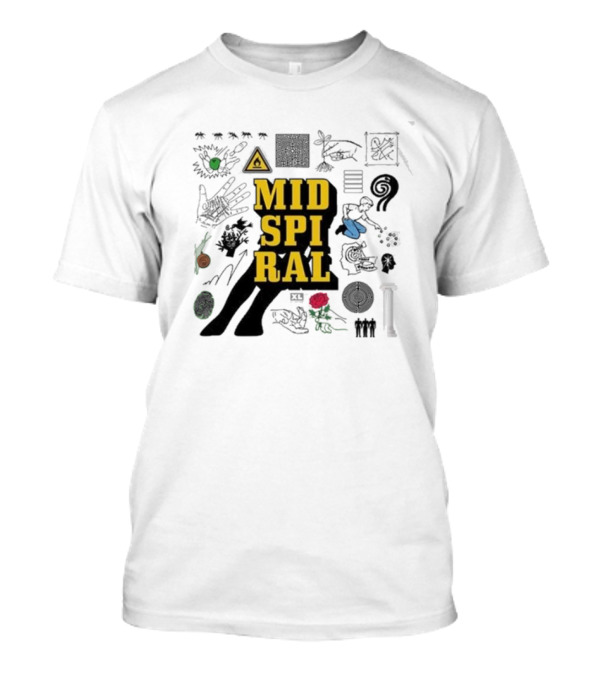 MID SPIRAL BadBadNotGood Ants Eye Spiral Symbol Pillar Rose T-Shirt