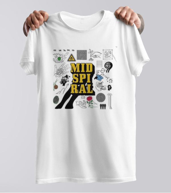MID SPIRAL BadBadNotGood Ants Eye Spiral Symbol Pillar Rose T-Shirt