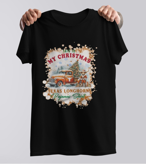 This Is My Christmas Texas Longhorns Pajama T-Shirt