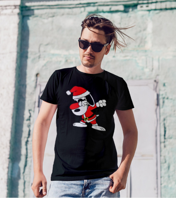Snoopy Joe Cool Stylish Santa Christmas Dabbing Ugly T-Shirt