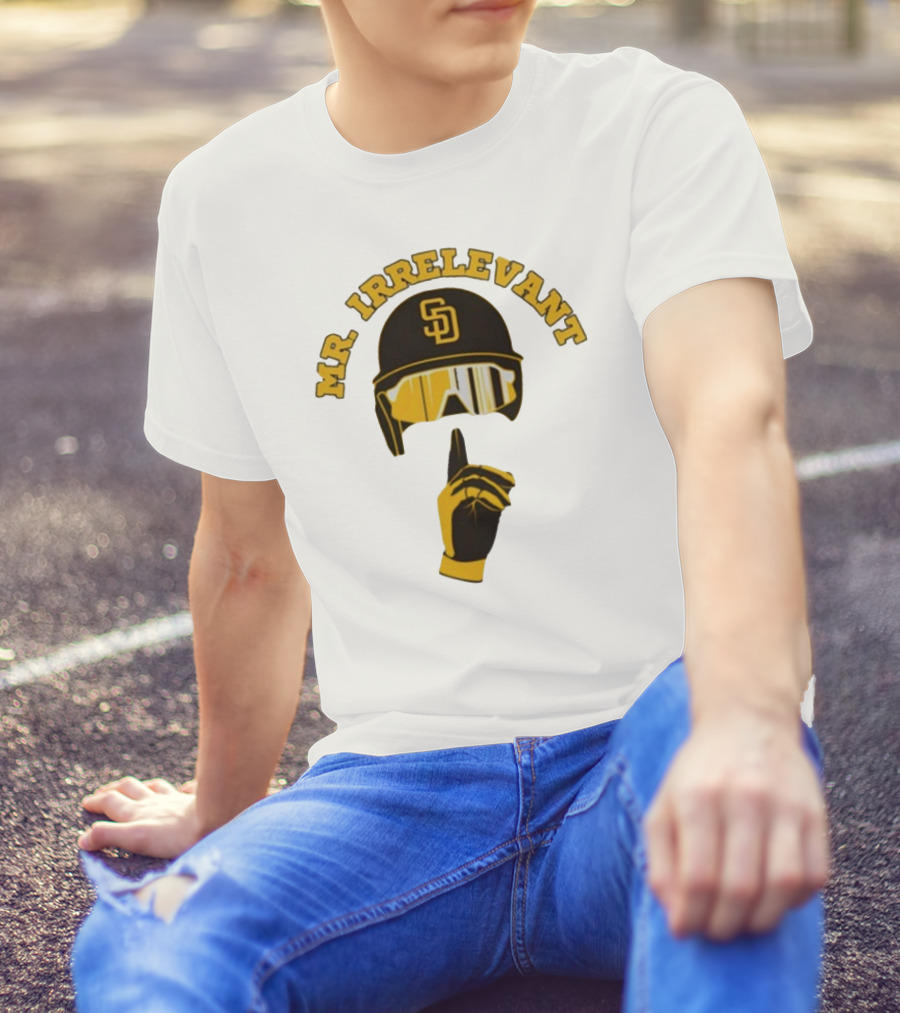 Mr Irrelevant SD Baseball Helmet And Finger Gesture T-Shirt
