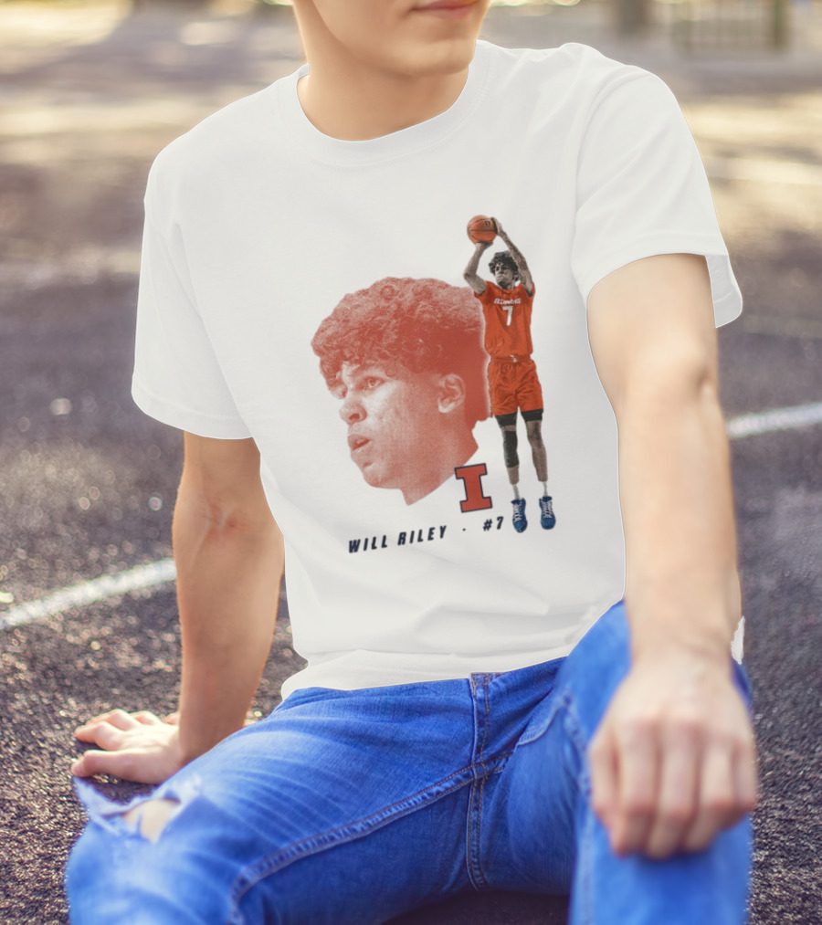 Will Riley #7 Illinois Fighting Illini Big Ten Iconic T-Shirt