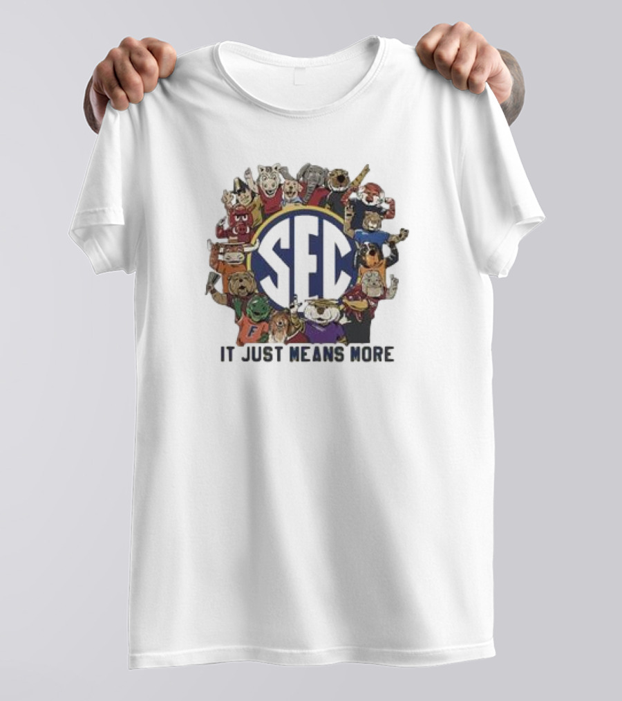 SEC Family It Just Means More Animal Characters T-Shirt