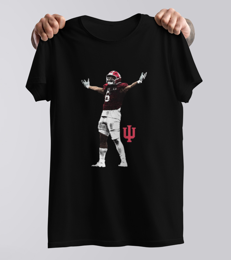 Mikail Kamara Indiana Hoosiers IU Football 3 Helmet T-Shirt
