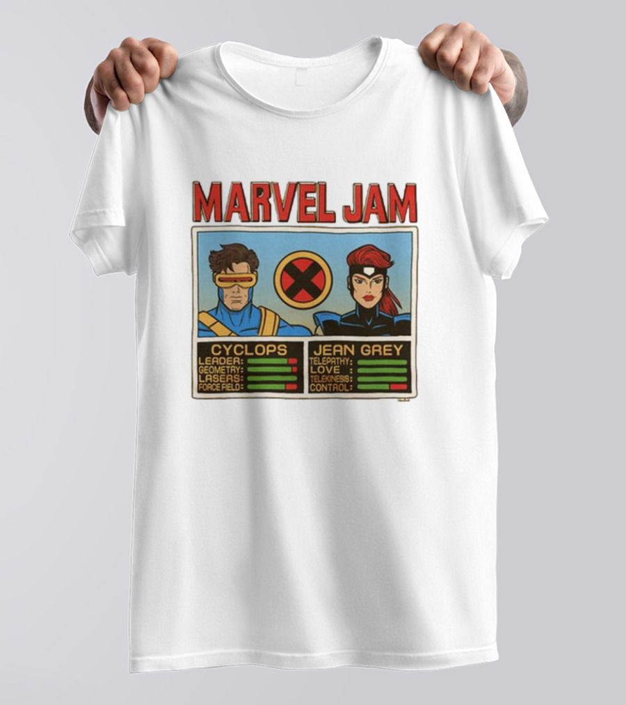 Marvel Jam Cyclops Jean Grey X-Men Leader Telepathy Telekinesis T-Shirt