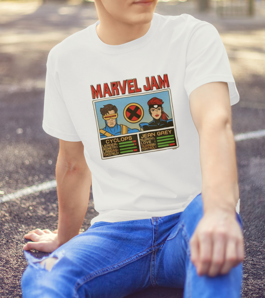 Marvel Jam Cyclops Jean Grey X-Men Leader Telepathy Telekinesis T-Shirt