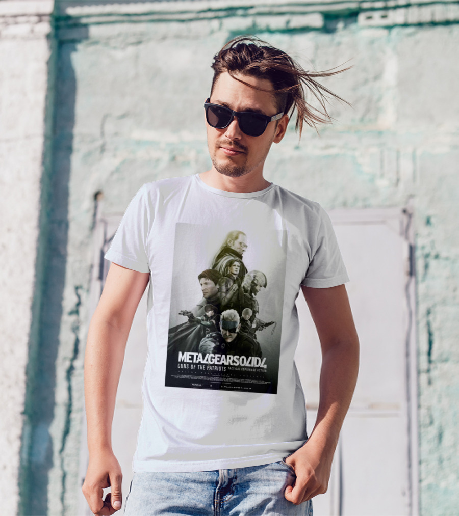 Metal Gear Solid 4 Guns Of The Patriots Tactical Espionage Action Konami PlayStation 3 T-Shirt