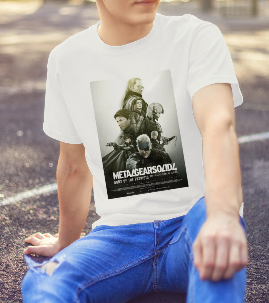 Metal Gear Solid 4 Guns Of The Patriots Tactical Espionage Action Konami PlayStation 3 T-Shirt