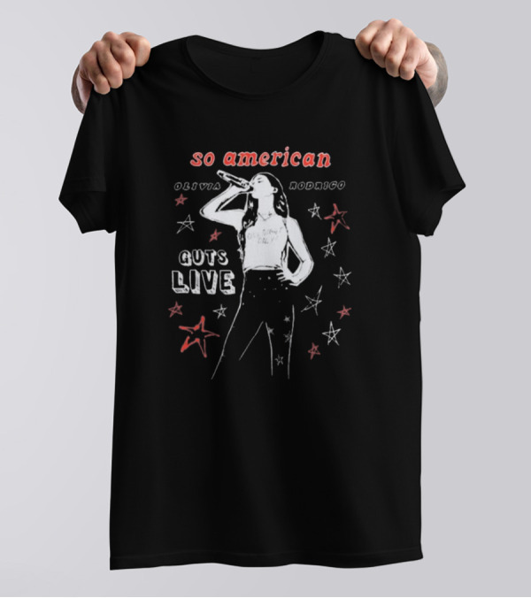 Olivia Rodrigo So American Guts Live Star Graphics T-Shirt