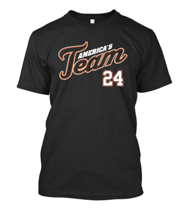 Detroit Tigers America’s Team 24 MLB T-Shirt