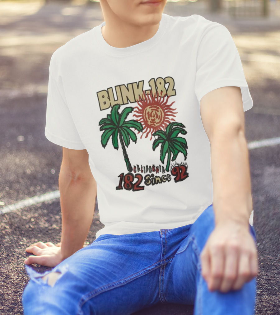 Blink-182 California 182 Since 92 Sun Palm Trees T-Shirt