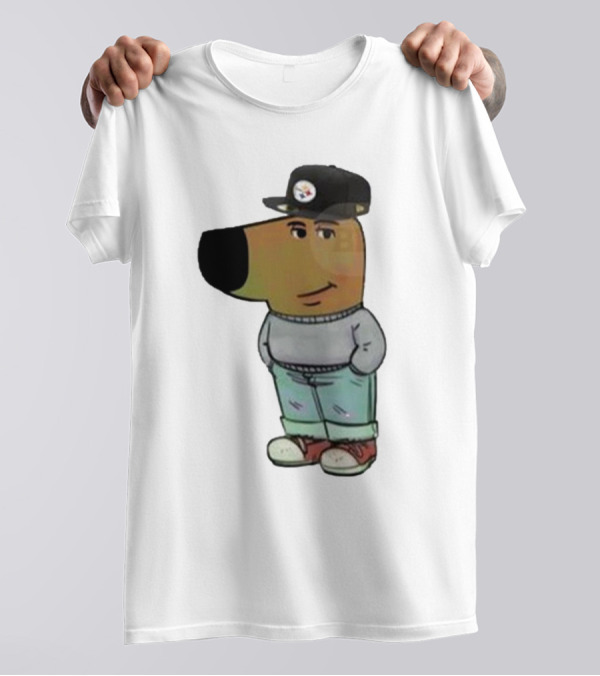 Pittsburgh Steelers NFL Chill Guy Dog Cartoon T-Shirt