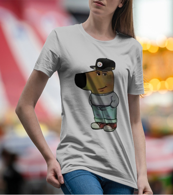 Pittsburgh Steelers NFL Chill Guy Dog Cartoon T-Shirt