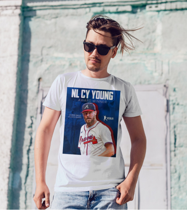 NL Cy Young Award Winner Chris Sale Atlanta Braves BSBLR T-Shirt