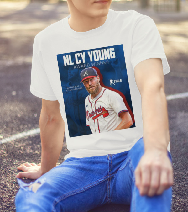 NL Cy Young Award Winner Chris Sale Atlanta Braves BSBLR T-Shirt