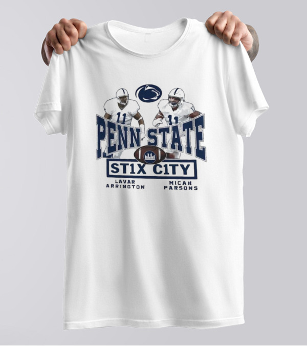 Penn State Nittany Lions ST1X City Lavar Arrington Micah Parsons T-Shirt