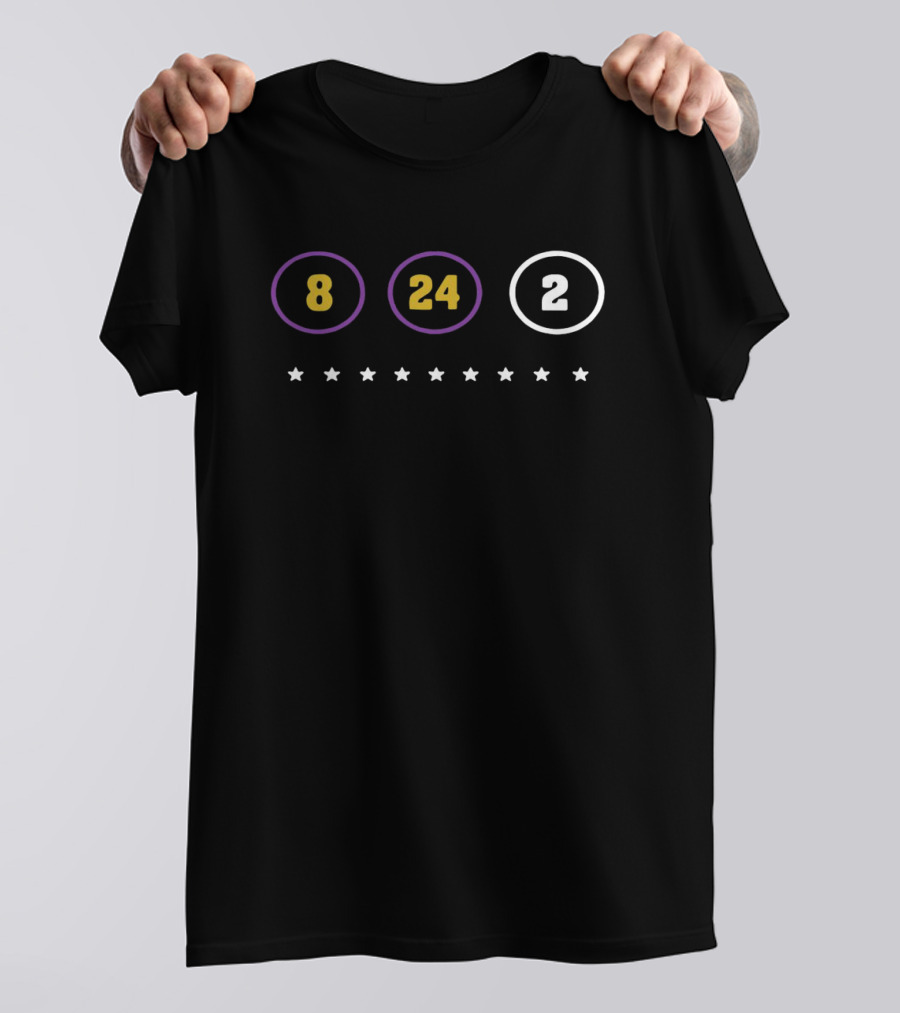 Kobe Bryant 8 24 2 Los Angeles Lakers Basketball T-Shirt